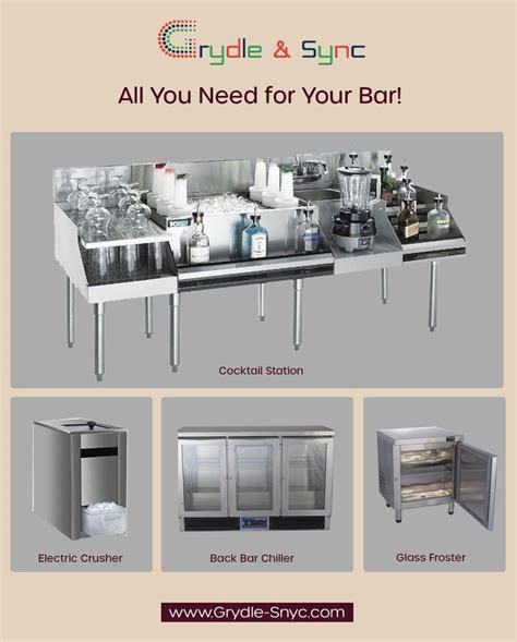 Commercial Bar Equipment | Commercial kitchen equipment, Cocktail station, Commercial bar