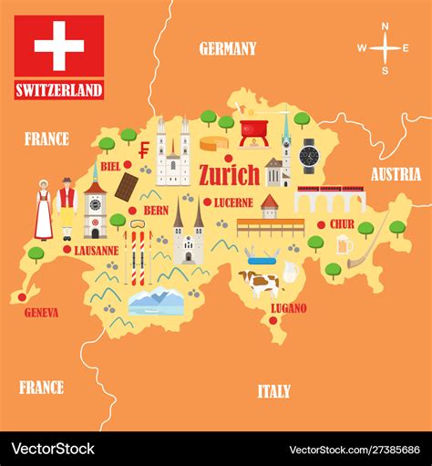 Switzerland Attractions Map