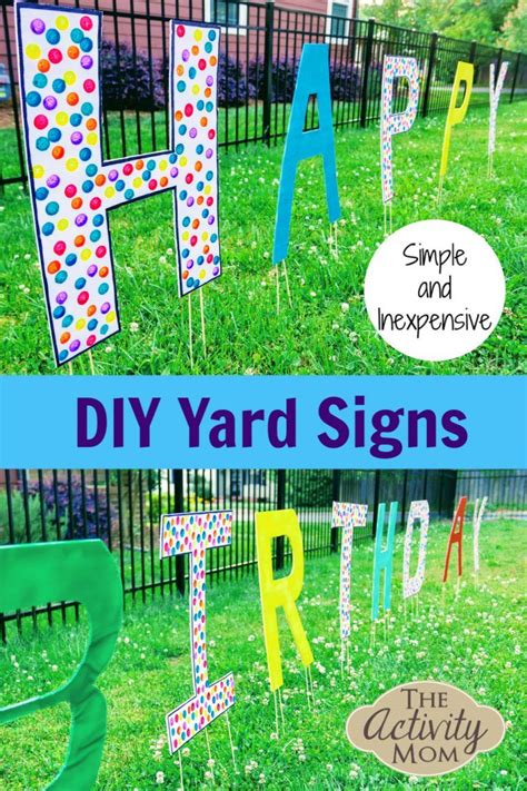 Inexpensive DIY Yard Signs - The Activity Mom in 2020 | Happy birthday ...