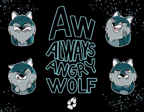 Stickerpack Always Angry Wolf on Behance