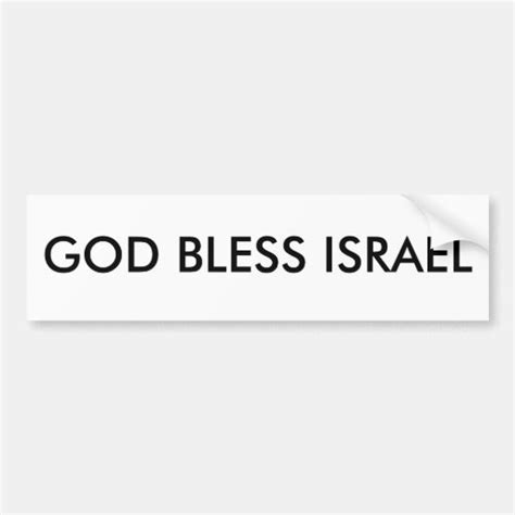 GOD BLESS ISRAEL BUMPER STICKER | Zazzle