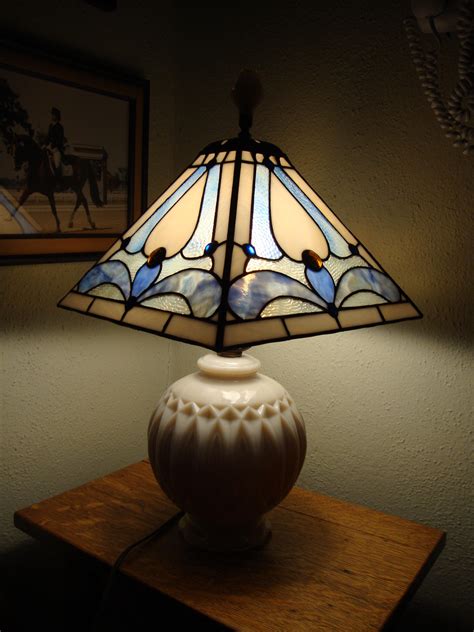 Vintage Stained Glass Lamp Shade - Glass Designs