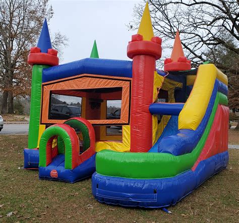 Retro Bounce House Combo Dry | Just-A-Jumpin Rentals and Events | water slide and bounce house ...