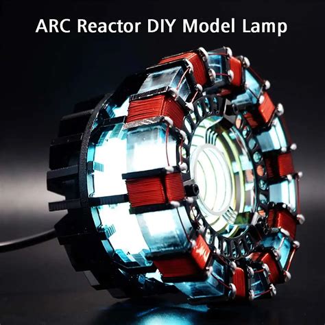 DIY Light Powered Arc Reactor Men Heart DIY Model Kit LED Chest USB ...