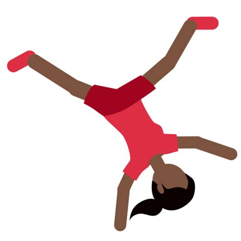 🤸🏿 Person Cartwheeling Emoji with Dark Skin Tone Meaning and Pictures