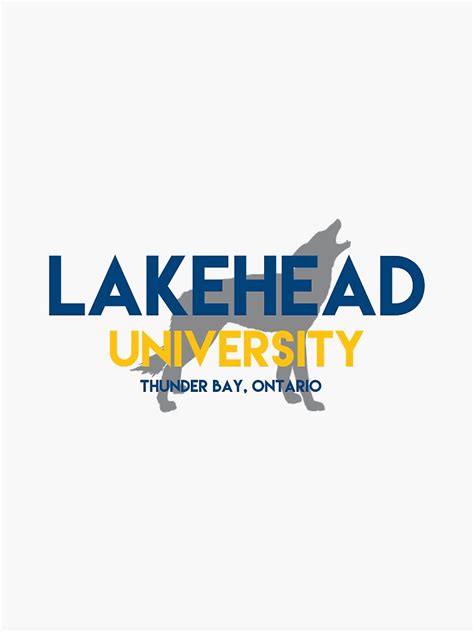 "Lakehead university with wolf" Sticker for Sale by Aly Silverberg | Redbubble