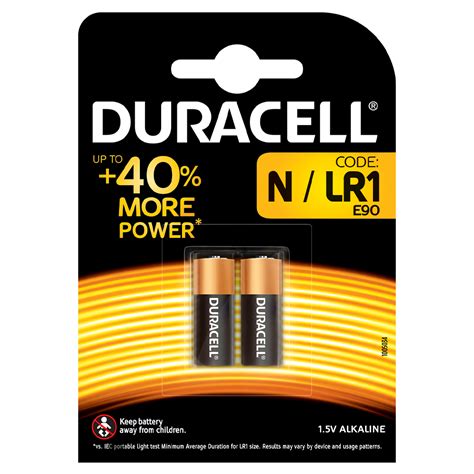 Pilhas tipo botão alcalinas Duracell Specialty N