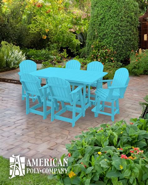 American Poly 6' Counter Height Table & Chair Set - American Poly Company