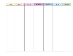 Free Printable 7 Day Weekly Schedule Template - FREE PRINTABLE TEMPLATES