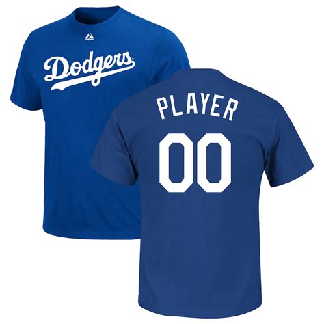 Majestic Los Angeles Dodgers Royal Custom Roster Name & Number T-Shirt