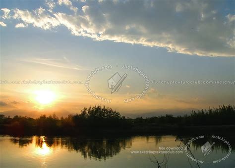 Sunset on river background 17720