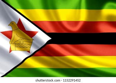 Zimbabwe Waving Closeup Flag Illustration Perfect Stock Illustration 1152291452 | Shutterstock