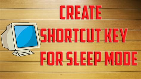 Windows 10 Shortcut key: Create a shortcut key for sleep mode - YouTube