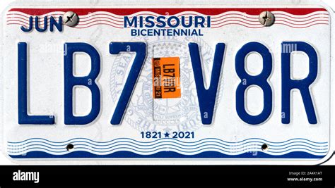 Missouri license plate hi-res stock photography and images - Alamy