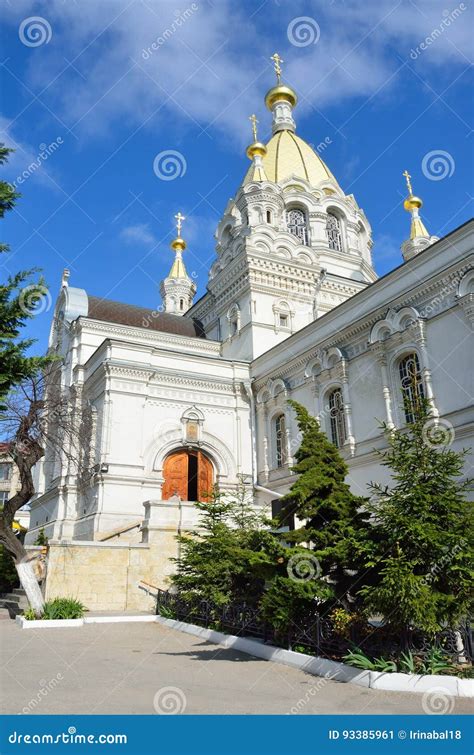 Pokrovsky Cathedral in Sevastopol on Bolshaya Morskaya Street Stock Image - Image of spring ...