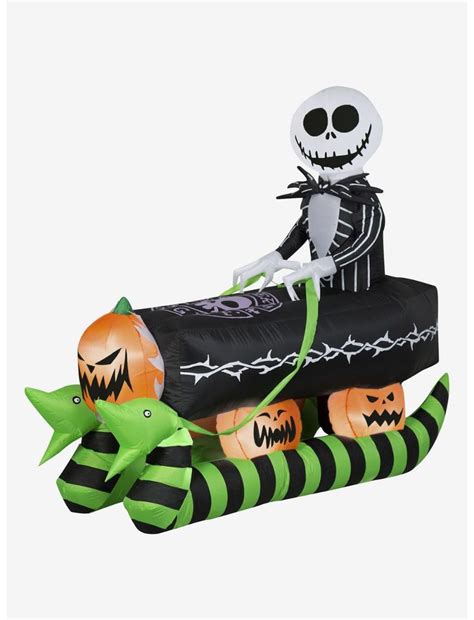 The Nightmare Before Christmas Jack Skellington On Coffin Sleigh ...