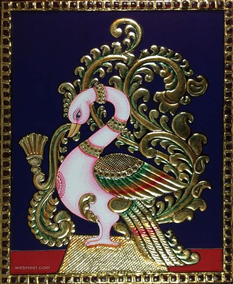 Peacock Tanjore Paintings 11