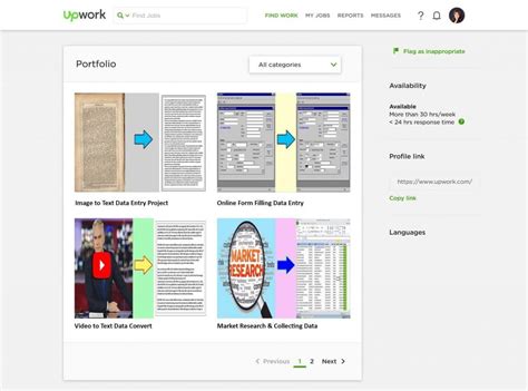 Data Entry Portfolio Samples for Upwork Freelancer - Webson Job