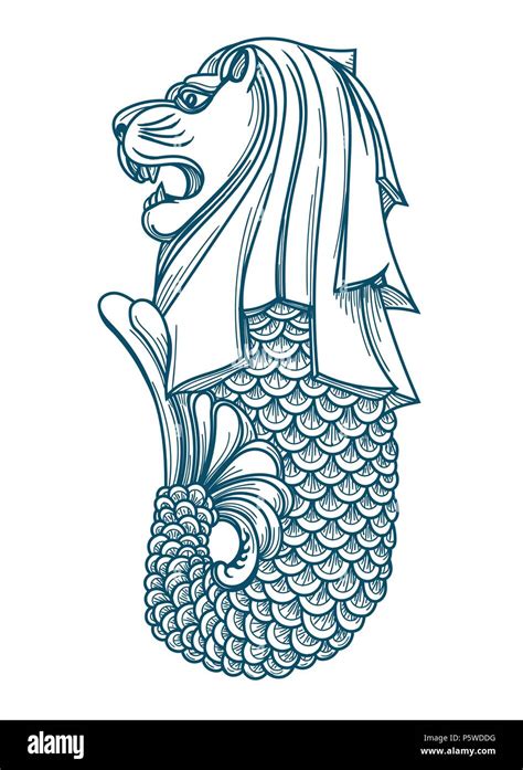 Merlion singapore Stock Vector Images - Alamy