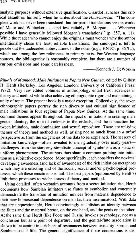 Rituals of Manhood: Male Initiation in Papua New Guinea, edited by Herdt Gilbert H. (Berkeley ...