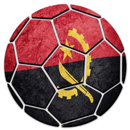 Soccer Ball National Angola Flag Angola Football Ball Stock Photo ...