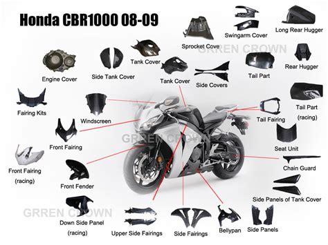 Carbon Fiber Motorcycle Parts for Honda Cbr1000 08-09 - Carbon Parts and Motorcycle