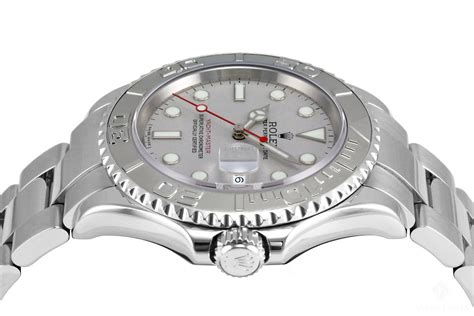 Men's Rolex Yacht-Master Steel and Platinum Watch Platinum Dial Platinum 60min Bezel Oyster Bracelet