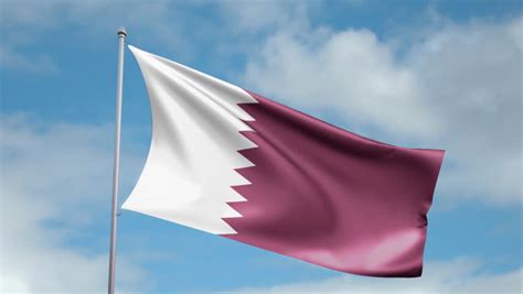 Qatar National Flag On The Sky Stock Footage Video 4535378 - Shutterstock