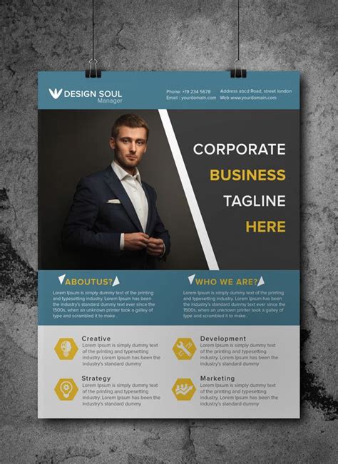 Free Corporate Business Flyer PSD Template | Freebies | Graphic Design Junction | Free psd flyer ...