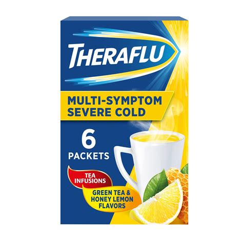 TheraFlu Multi Symptom Severe Cold with Lipton Green Tea and Honey, 6 Count- Buy Online in ...