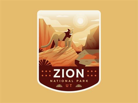 Accueil / Twitter Us National Parks, Zion National Park, Badge Design ...