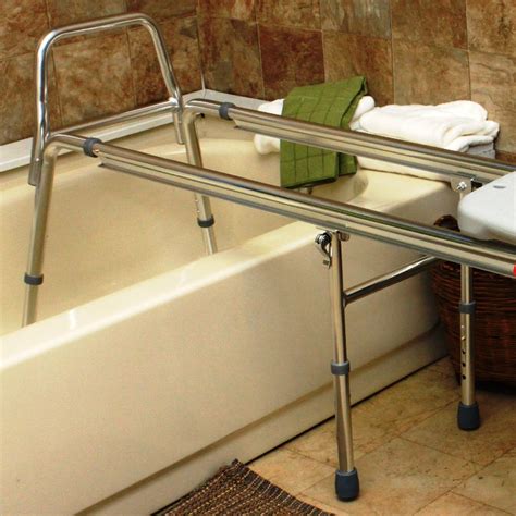 XX Long Toilet to Tub Sliding Transfer Bench : extra long bath safety bench