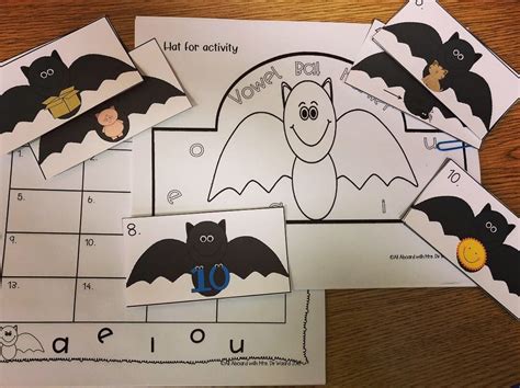 Vowel Bats Short Vowel Write Around the Room | Halloween educational, Vowel, Kindergarten activities