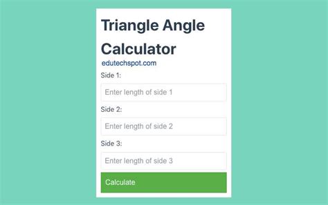 Triangle Angle Calculator - Edutechspot