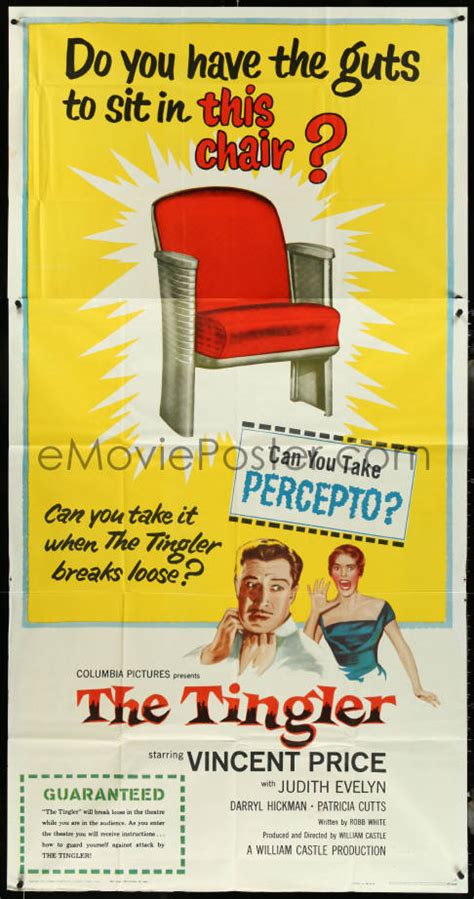 eMoviePoster.com Image For: 4j0347 TINGLER 3sh 1959 Vincent Price, William Castle, presented in ...