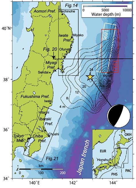 2011 Tohoku Earthquake And Tsunami Map