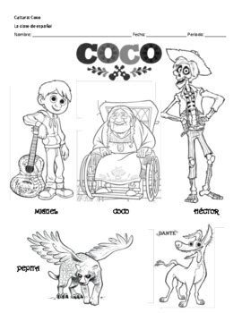 Disney's Coco - Coloring pages by La tienda de Srta Hache | TPT