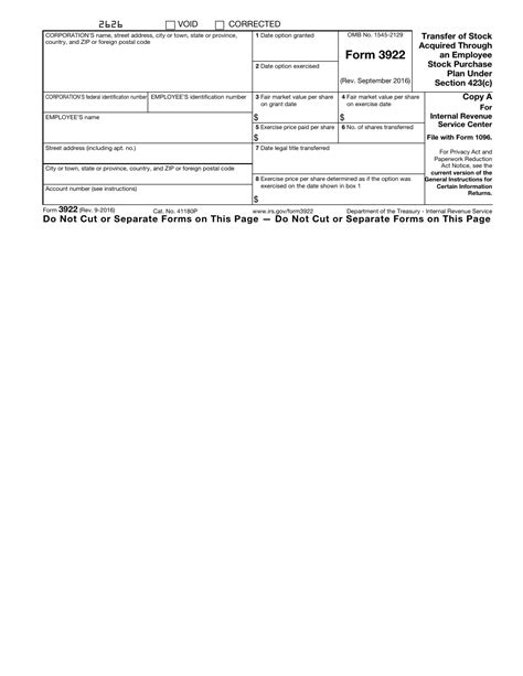 IRS Form 3922 - Fill Out, Sign Online and Download Fillable PDF | Templateroller