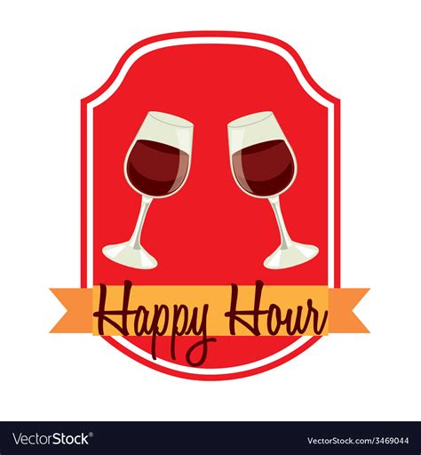 Happy hour design Royalty Free Vector Image - VectorStock