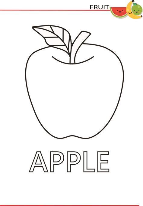 Get a coloring page for your beloved child and start teaching him to color fruit and get to know ...