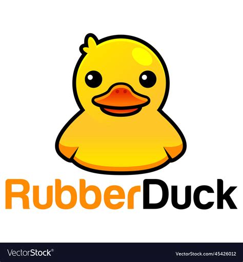 Rubber duck logo flat design logo logo template Vector Image