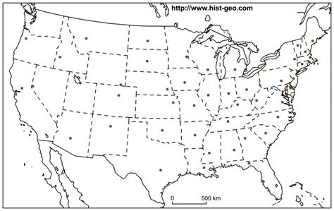 Printable United States Map With Capitals Pdf