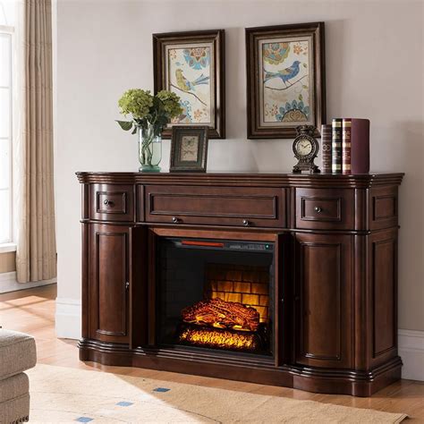 Bold Flame Vanderbilt 68 in. Media Console Electric Fireplace TV Stand in Walnut SP5636 - The ...