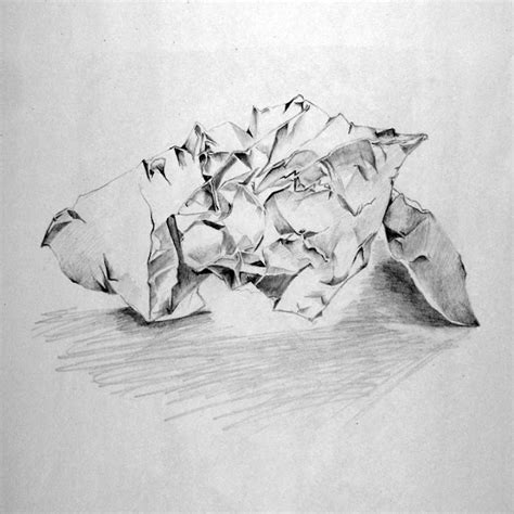 BYUH Drawing: Crumpled Paper Drawing