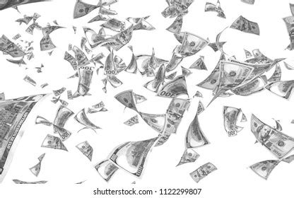 Flying Dollars Banknotes Isolated On White Stock Illustration 1129208222 | Shutterstock