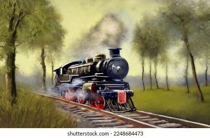 1,076 Steam Train Paintings Images, Stock Photos, 3D objects, & Vectors ...