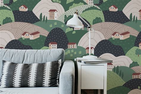 Landscape pattern design on Behance