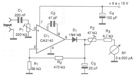 Simple Analog Vu Meter Circuit Diagram - Circuit Diagram