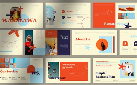 Warszawa Retro Business Presentation PowerPoint Template