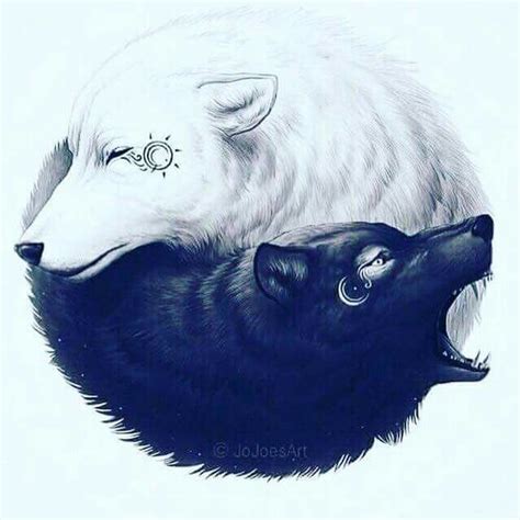 Black and White Wolf Art